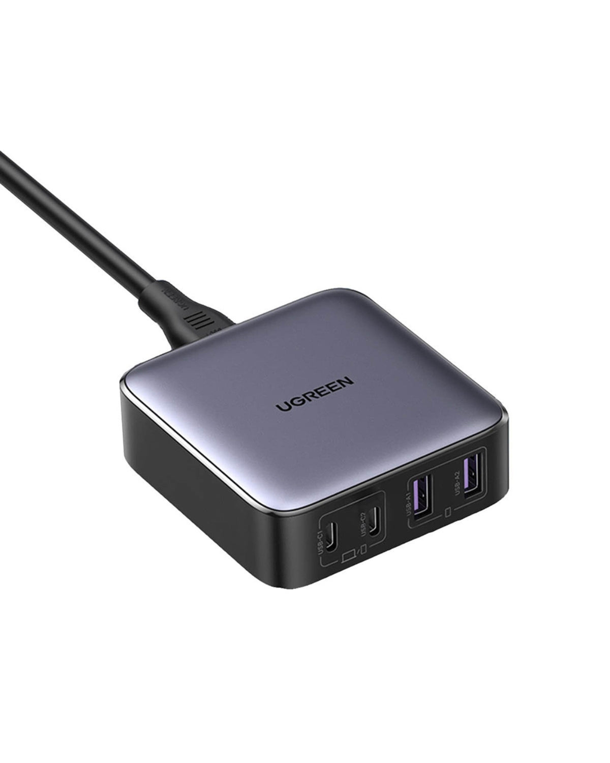 Încărcător 65W USB, 2 x USB-C, 2 x USB, GaN, Fast Charging, QC4.0 + Cablu de Încărcare 2 metri - Ugreen Nexode