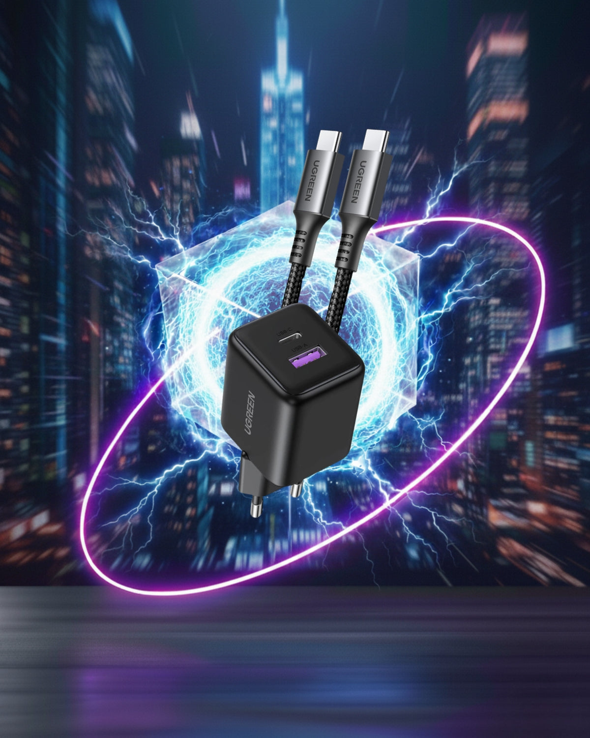 Pachet Încărcator 30W + Cablu de Încărcare 60W - Ugreen