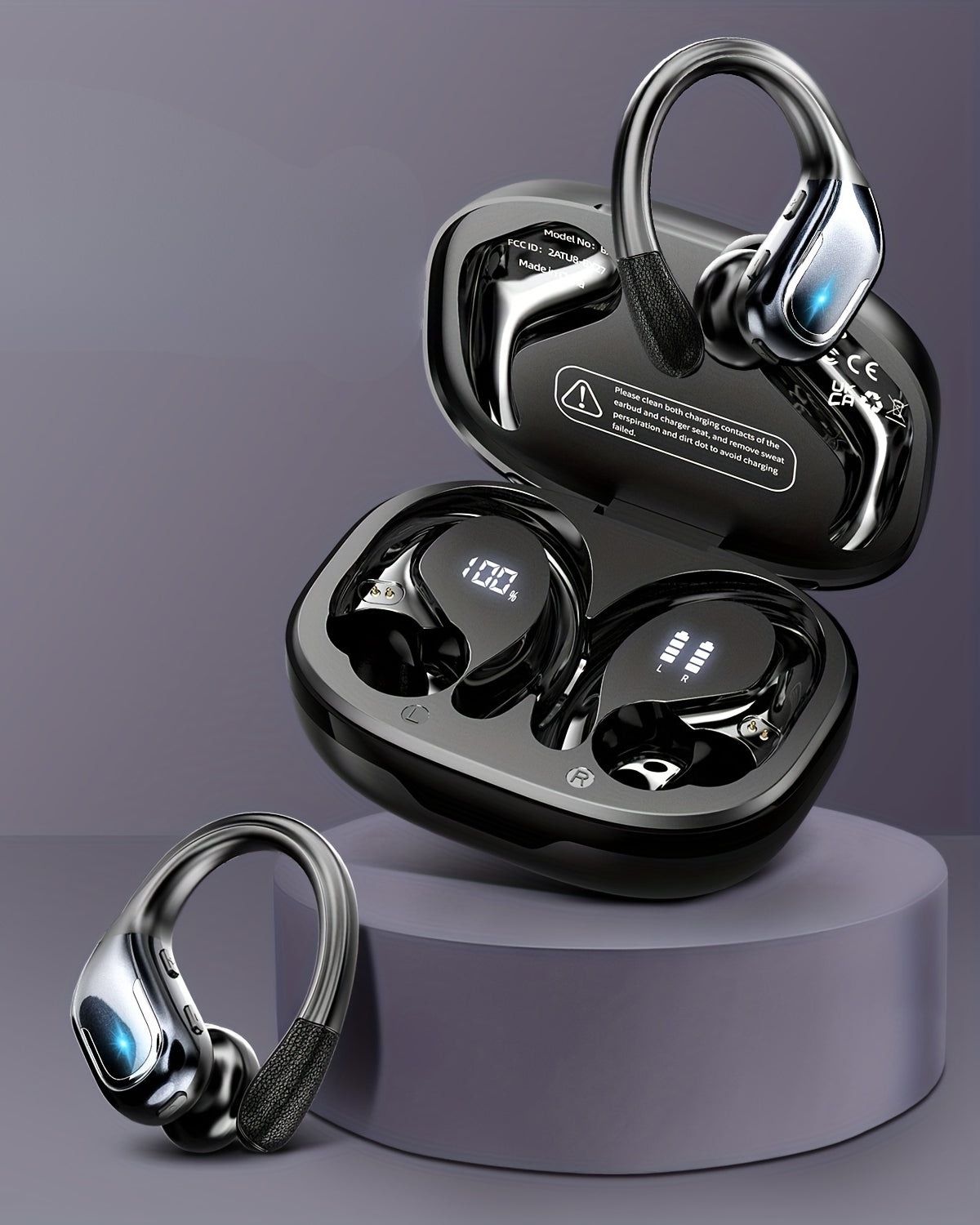 Unele "Doape de urechi" - Căști Sport Wireless, In-Ear, Bluetooth 5.4, Autonomie 40 ore