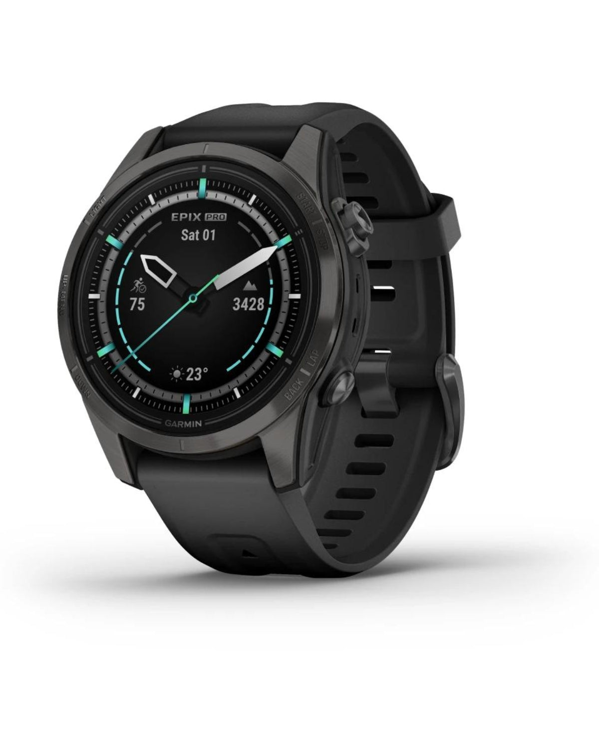 Smartwatch epix™ Pro (Gen 2), Sapphire, Titan DLC Carbon Grey, Curea Neagră, 42 mm