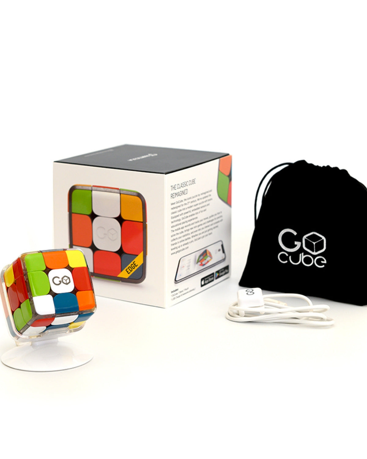 Cub Rubik Smart GoCube Edge - Full Pack, Bluetooth 5.0, Lumini