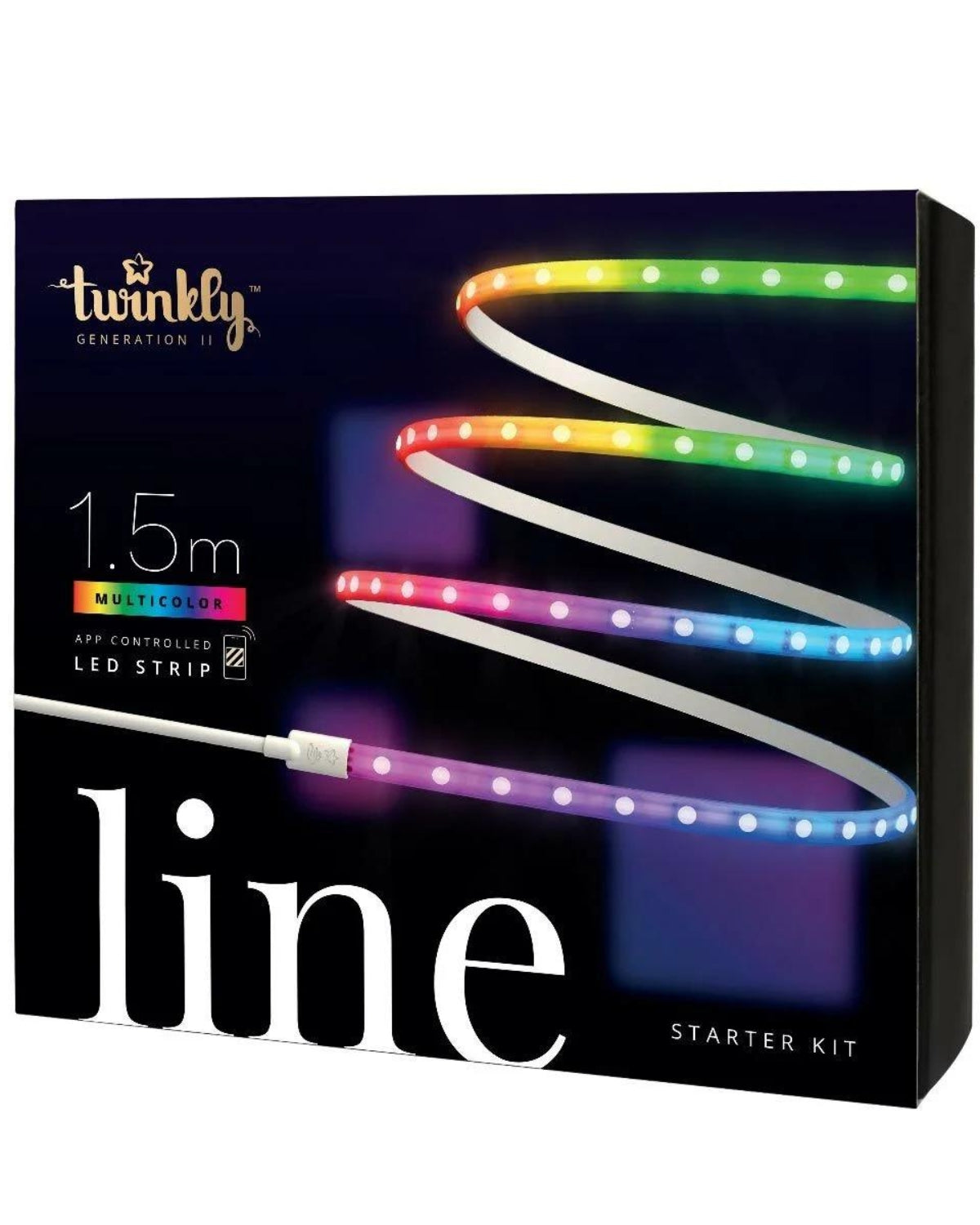 Bandă LED Smart RGB Twinkly Line, 100 LEDuri, Bluetooth, Wi-Fi, 1.5 metri, IP20