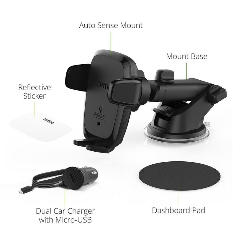 Suport Telefon Auto iOttie AutoSense cu încărcare wireless, pentru bord