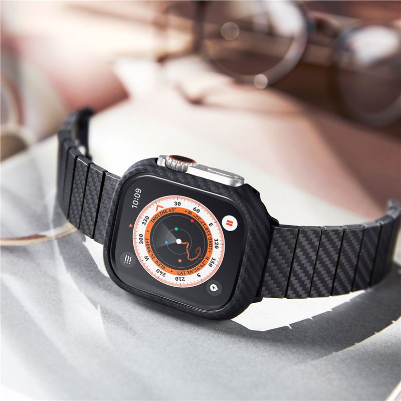 Husă Pitaka Air, black/grey — Apple Watch Ultra 49 mm