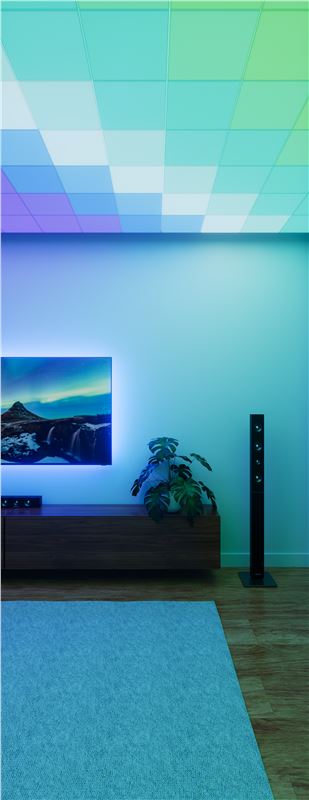 Kit 3 panouri luminoase de tavan Nanoleaf Skylight Starter Kit, Wi-Fi