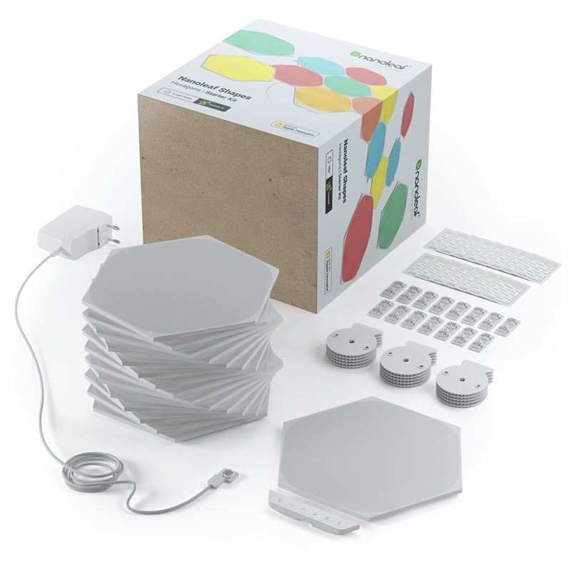Kit 15 panouri luminoase Nanoleaf Shapes Hexagons Starter Kit, Wi-Fi