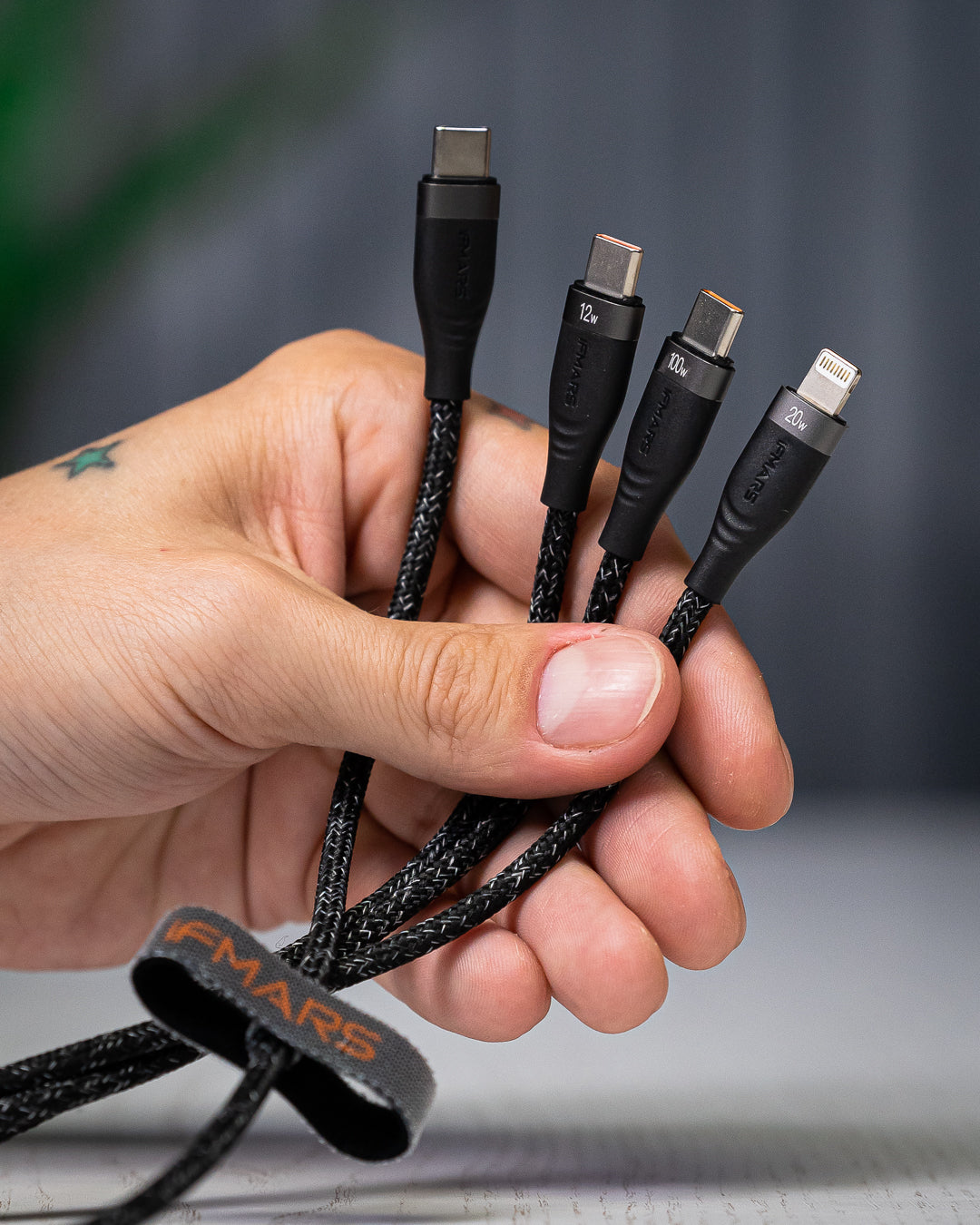 Cablu Încărcare 3 în 1, USB-C la USB-C, Lightning, USB-C, 2 Metri